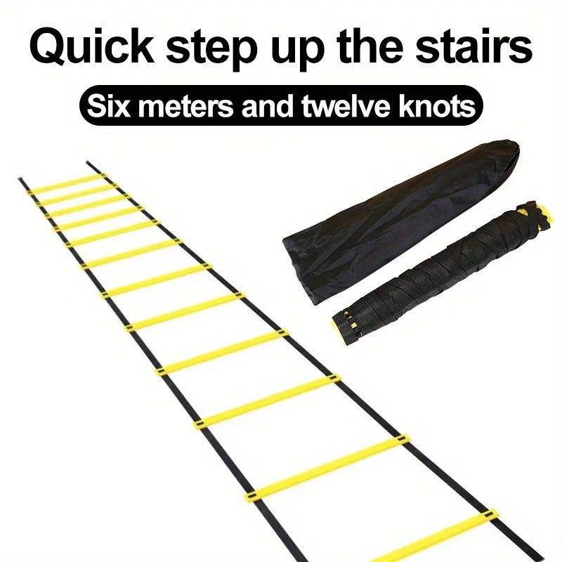 Agility Ladder Speed Ladder Agility Ladder Physical Rope Ladder Football Footstep Coordination Soft Ladder Basketball Training Aid Thickeneded Plaid Ladder